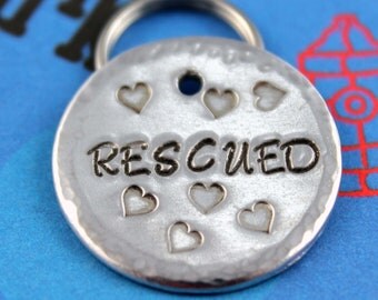 Metal Dog Tag - Personalized Dog Collar Tag - Pet Name Tag - Customized