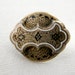 Tiny Victorian Taille d'Epergne enamel brooch very small pin a gem of fine detail damascene like black and white enamel c 1860 - 1870