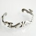 Vintage Navajo silver cuff bracelet, sand cast, southwest, tribal, boho, c 1960