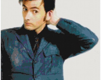 David Tennant Doctor Who Tenth Doctor Cross Stitch Pattern