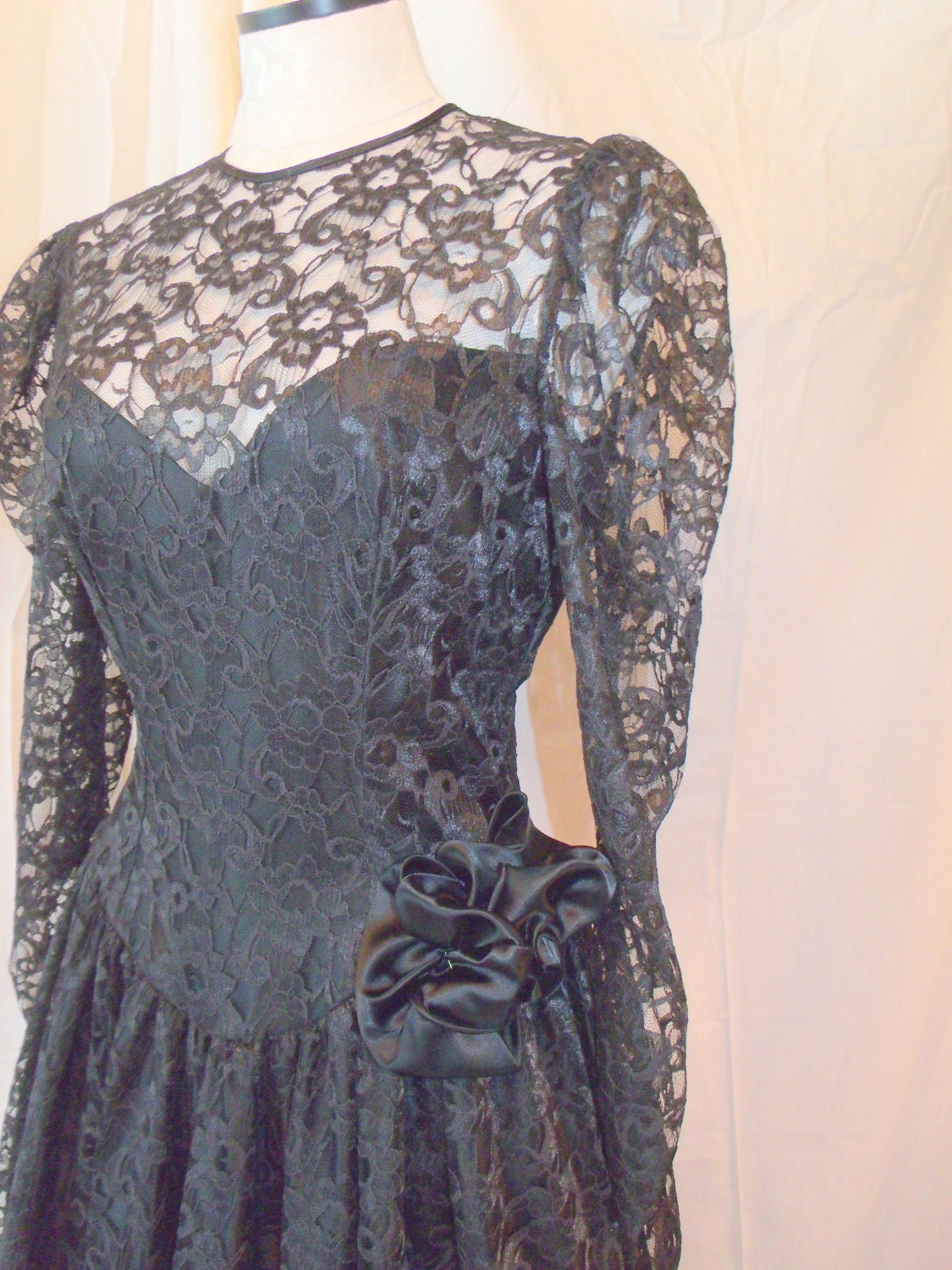 Vintage Black Lace Dress Cocktail by FlirtingWithVinTaGe on Etsy
