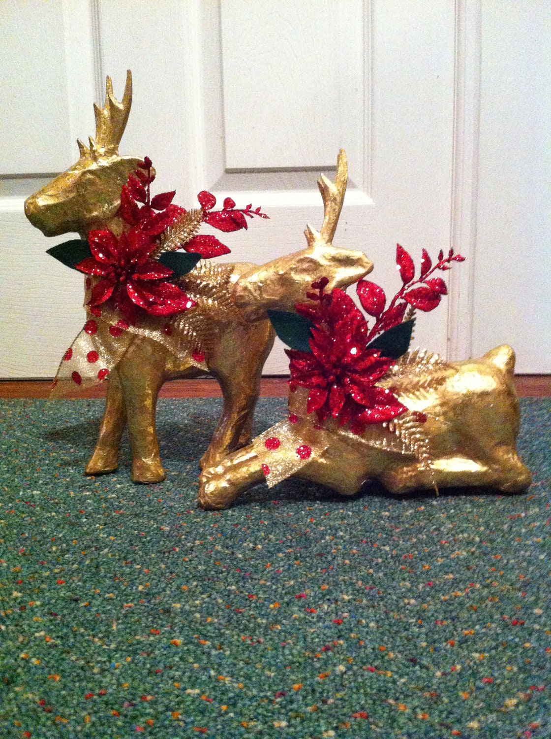 paper mache christmas reindeer by 2creativegirls on etsy paper mache christmas reindeer by 2creativegirls on etsy