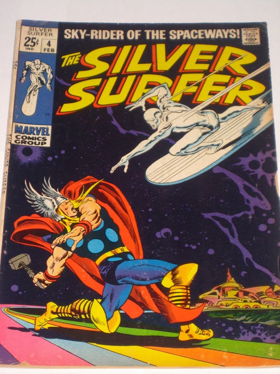 Rare Vintage Marvel Silver Surfer Comic Book Starring by JJewlery