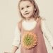 Christma's gift for girl knit jersey dress/tunic with flower applique 3t-5t