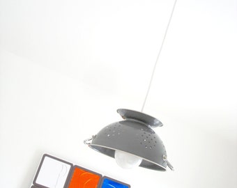 Lampe passoire design et tendance "PASSOU'ART" grise