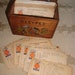 Vintage Recipe Box and Recipe Cards with Cock Fighting Roosters Decal