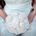 RESERVED Fabric Flower Bouquet, Rustic Wedding Bouquet, Alternative Bouquet, Unique Bouquet