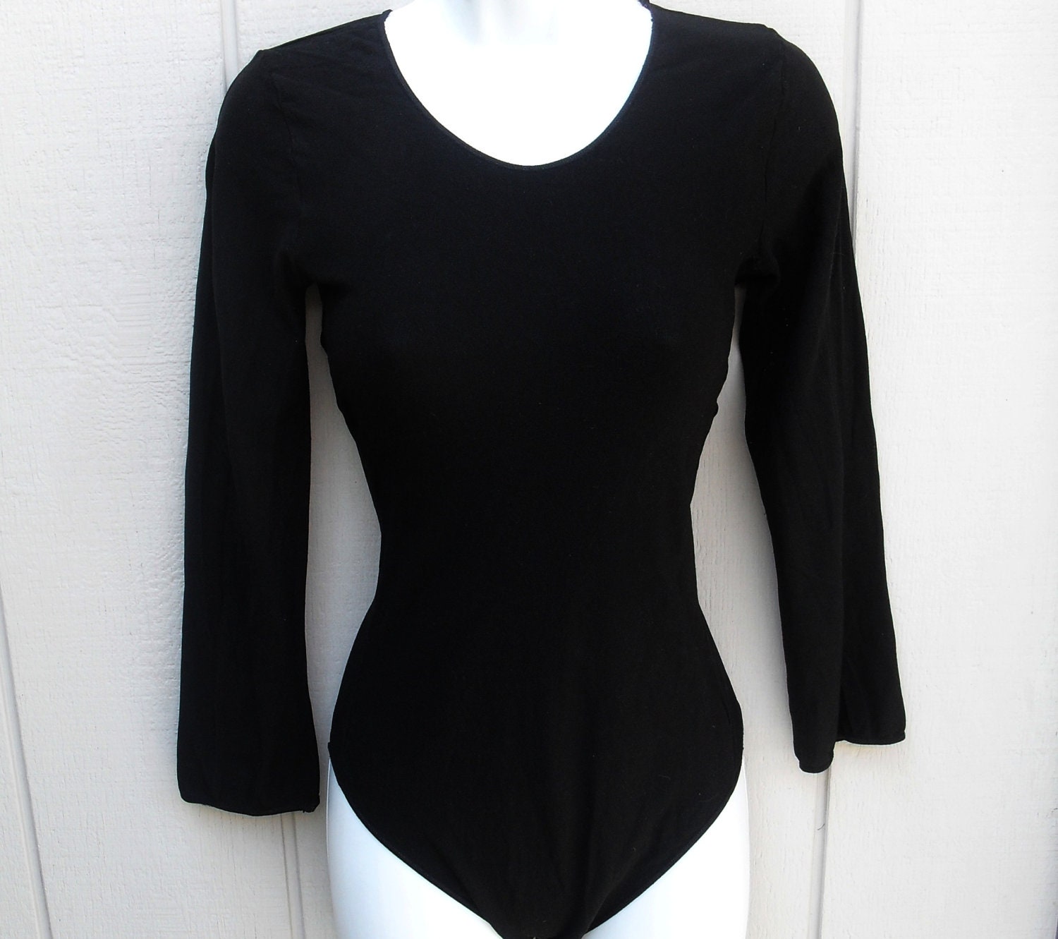 Vintage 1970s Black Leotard Danskin style Bodysuit / by BetseyDo