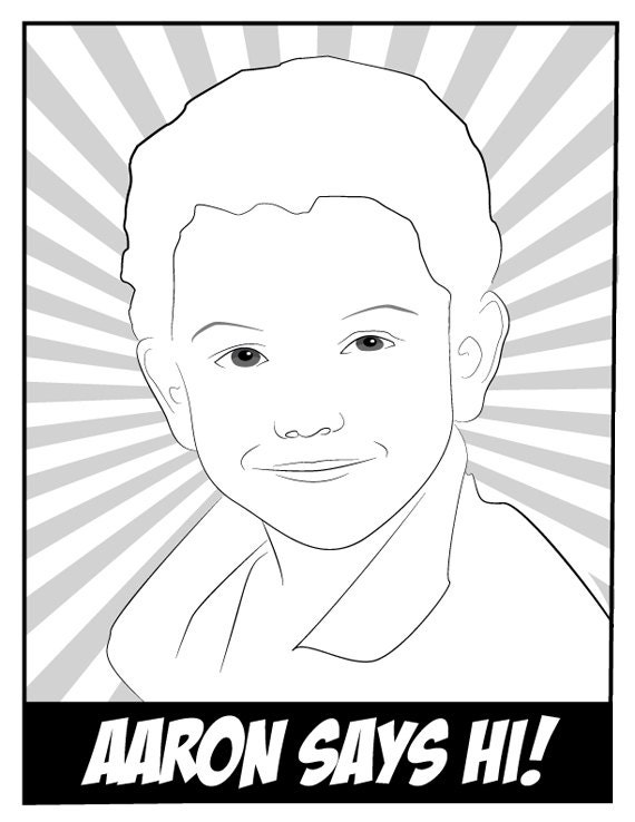 Items similar to Custom Coloring Page of your Child for Party Favors or