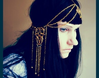 Ambergris Art Nouveau GoddessChain Headpiece Head Chain Headdress