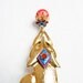 Fancy Fox Brooch - embellished vintage pin