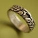 Wide Silver Oak Rings with Engraving for Jessica Gill