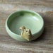 Squirrel with Acorn on a Tiny Little Light Green Bowl