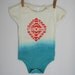 Teal Ombre Orange Navajo Organic Onesie 12-18
