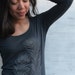 Womens Tshirt - Long Sleeve - Organic Cotton - Gray S M L XL