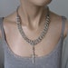 RESERVED, vintage rhinestone cross, multiple strand, repurposed religious, vintage paste, ooak assemblage necklace