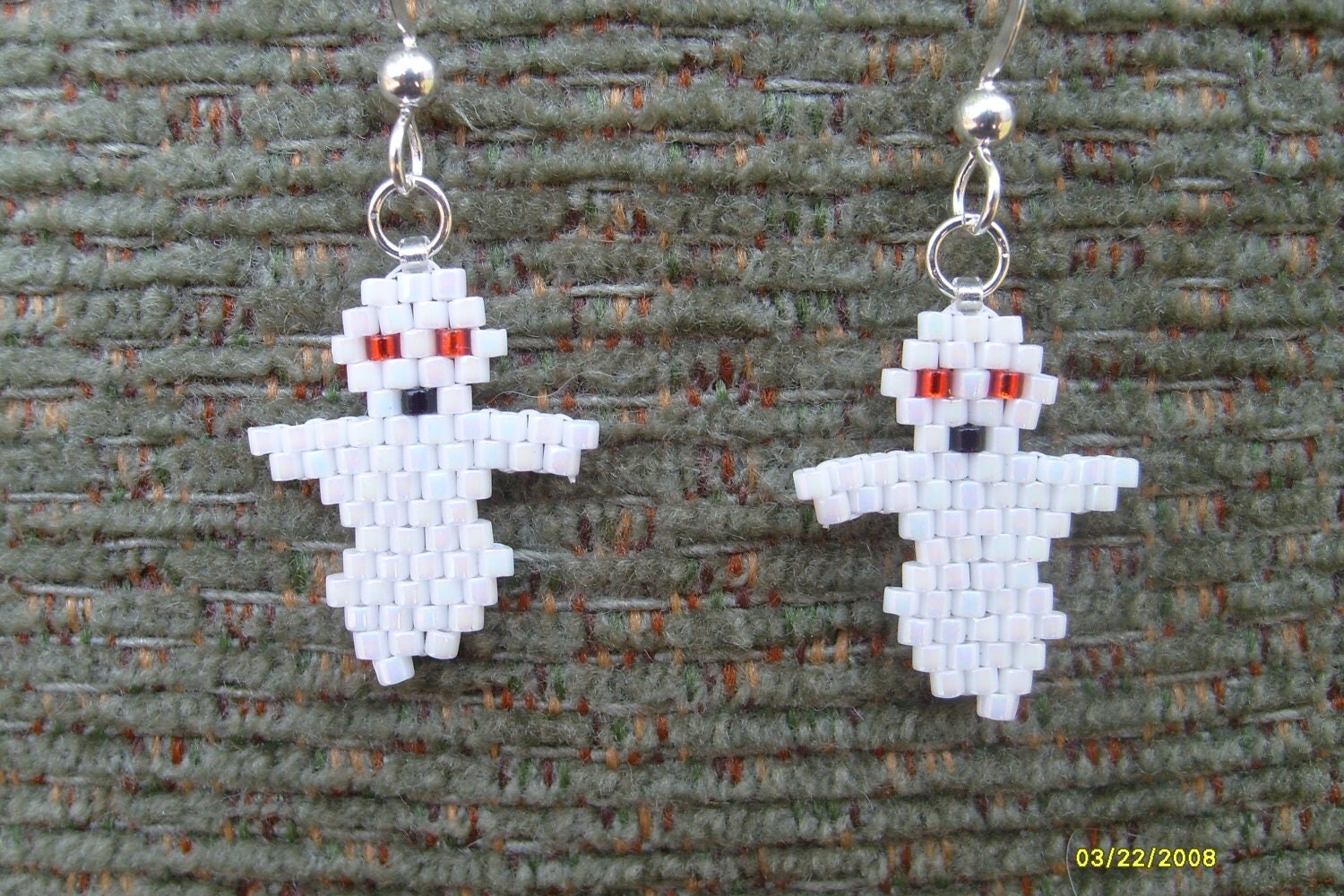 Halloween Ghost Earrings by earthlytreasures on Etsy