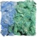 Alpaca Fleece - Dyed Emerald Green and Sky Blue - 4 ounces - Chloe
