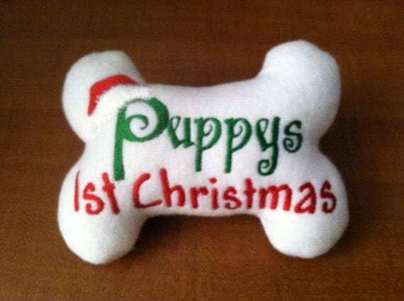 Puppy's First Christmas Dog Bone Toy