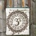 OM Divine Energy Zippy Bag in Ivory and Brown