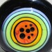 Spotty Rainbow Bullseye--Handmade Lampwork Focal