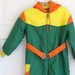 Toddlers Boys Vintage Retro Green Snowsuit / Coat (4T)