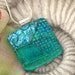 Emerald Aqua Necklace - Contemporary Jewelry - Dichroic Glass Pendant - Dichroic Fused Glass Jewelry -Fused Glass Necklace 070112p105