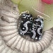Black & Silver Earrings Dichroic Glass Earrings - Dichroic Fused Glass Jewelry - Fused Glass 071212e106