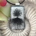 Silver & Black Tree Necklace - Tree Pendant - Dichroic Glass Necklace - Tree of Life - Fused Dichroic Glass Jewelry - 071312p115