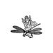 CLEARANCE Fairy Riding a Dragonfly Rubber Stamp