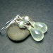 Summer Storm ..... Prehnite and Labradorite Sterling Silver Dangle Gemstone Teardrop Earrings