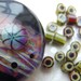 Deep Rainbow Burst Lampwork Murrini
