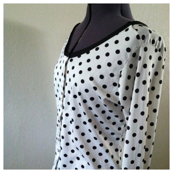 Items similar to SALE......Vintage 70s repurposed polka dot blouse ...