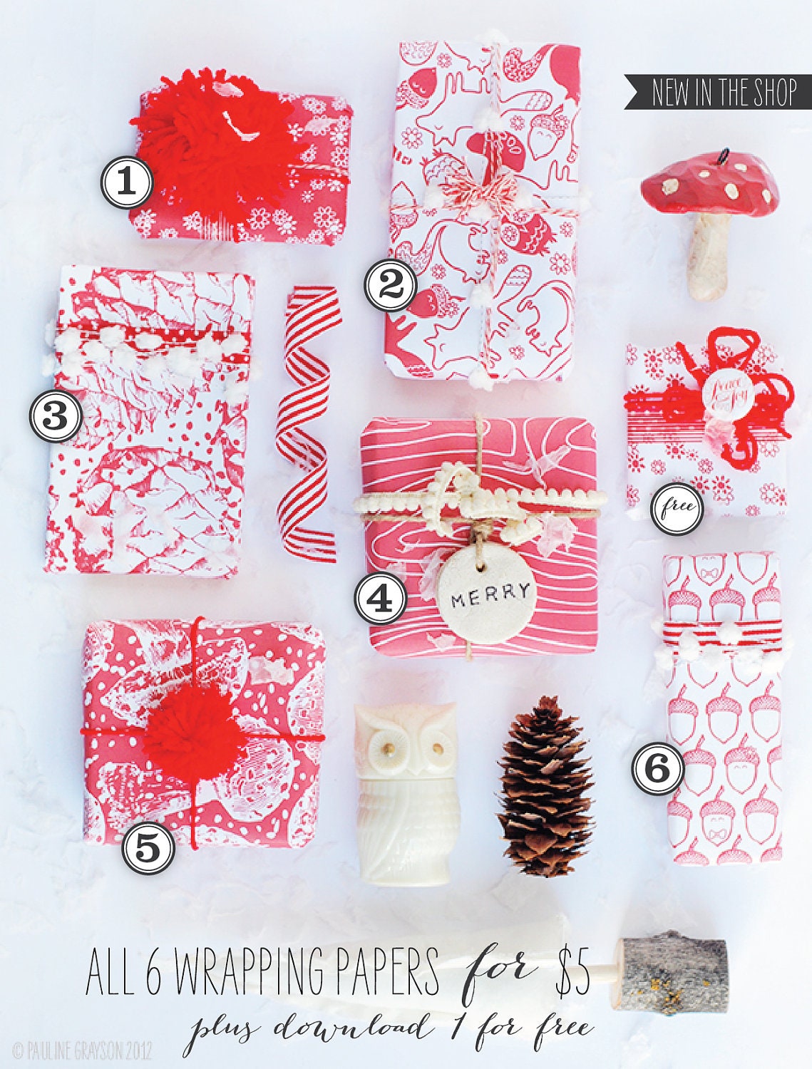 Original Wrapping Paper Christmas or Any Occasion by MuffinGrayson