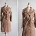 1970s vintage fallow suede trench coat