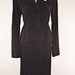 1940s black suit Vintage 40s suit 40s tailored suit old Hollywood glamour hourglass fitted rhinestone size small