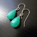 Chrysoprase Large Drop Earrings