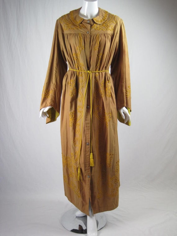 SALE Antique Masonic Cotton Edwardian Robe / Wrapper with