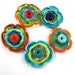 Lampwork beads glass set, Lampwork Beads set, lampwork beads - Flowers beads (5) SRA