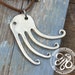 Forktopus Pendant -- Handmade From an Antique Sterling Silver Plated Fork -- An All New Doctor Gus Recycled Silverware Creation