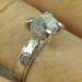 Rough Diamond Solitaire sterling silver alternative engagement ring raw stone