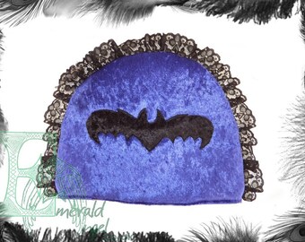 Velvet, Lace & Bat Gothic Tea Cozy, Cosy. Many colours.