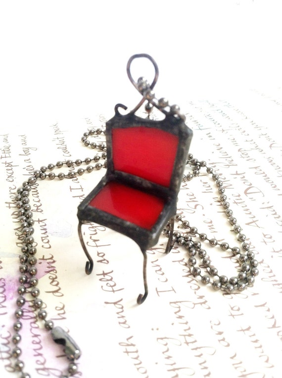 Chair Necklace Quirky Jewelry Soldered Sweetheart Chair