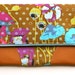 Leather Trimmed Fold Over Clutch