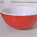 Vintage Pyrex Mixing Bowl - Large Red Bowl
