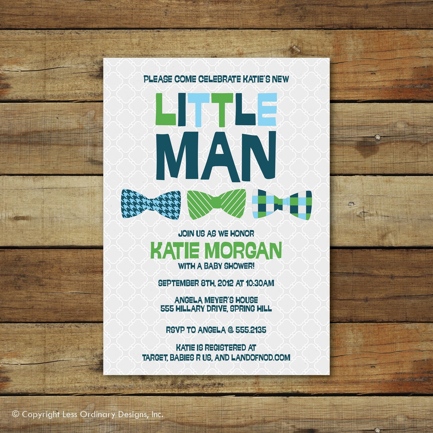 Little Man baby shower invitation Baby boy Shower invite