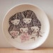 hand painted plate- original drawing illustration