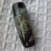 SALE Handmade Focal Bead, Black and Silvered Ivory Shard Wrapped