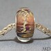 Handmade OOAK European Charm Bead Fits Trollbeads Bracelet Amber & Cream SRA Lampwork Glass Bead Lady Marmalade