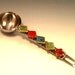 Hand Beaded Stainless Steel Coffee Scoop with Pottery Beads